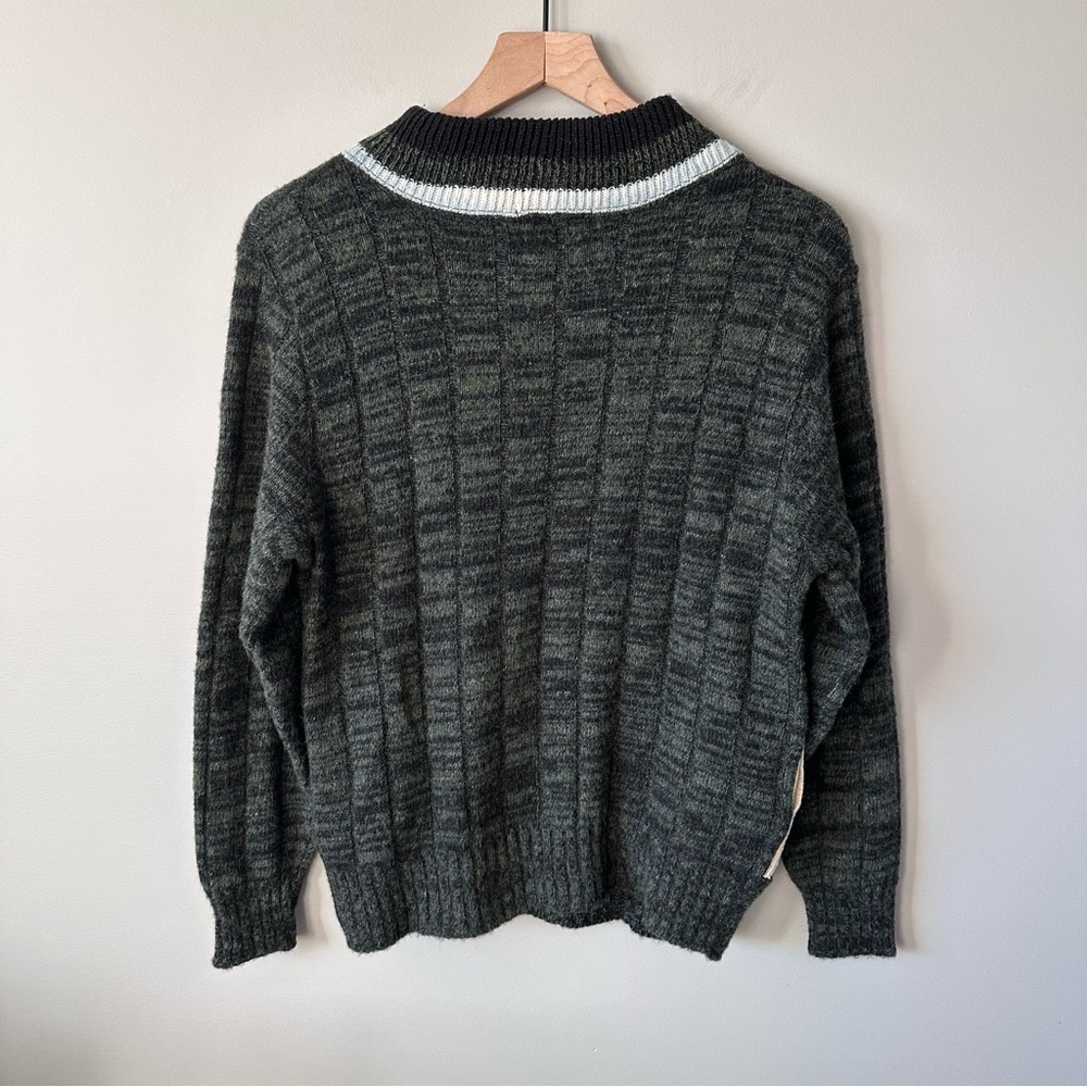 Milwaukee Knits Vintage 50s 60s  Sz M Wool Orlon Sweater Pockets Cricket Vneck - Picture 8 of 15